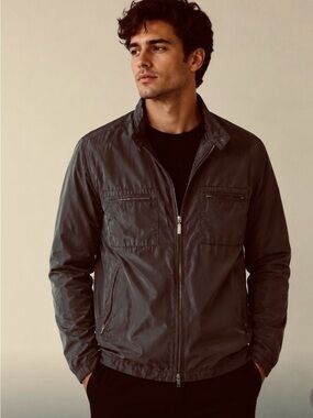 Jones New York Men's Black Lightweight Zip Jacket
